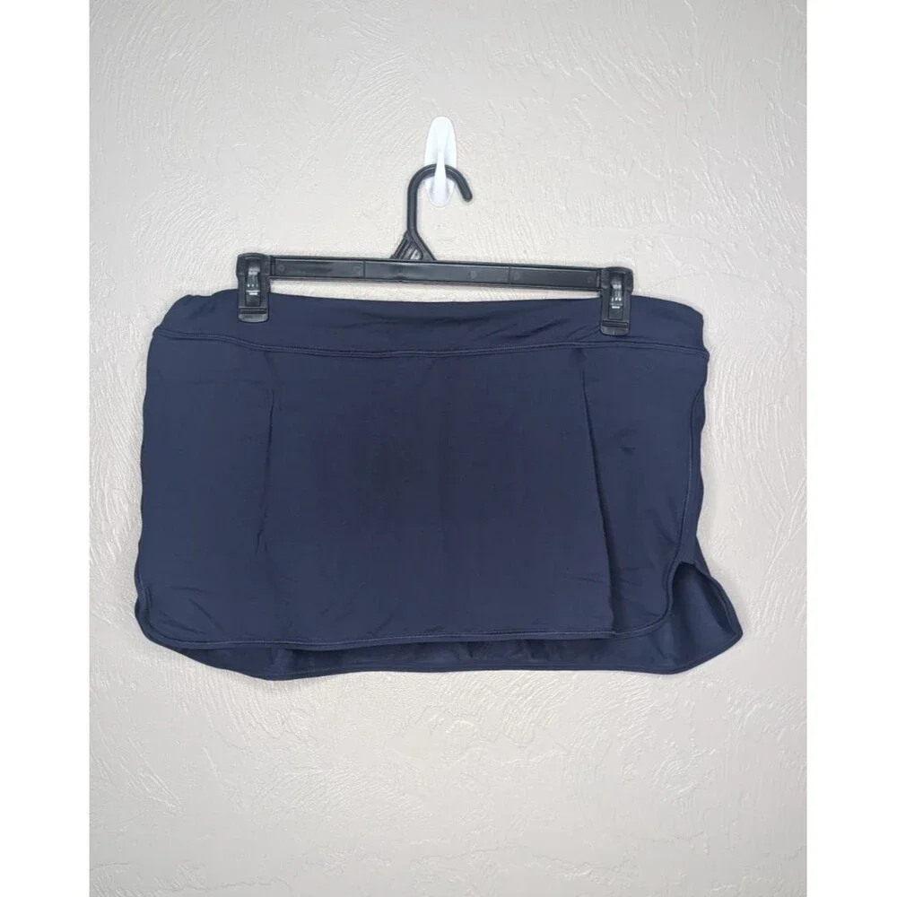 NWT Athleta Womens XLarge Navy Blue Tidal Swim Skirt 405807
